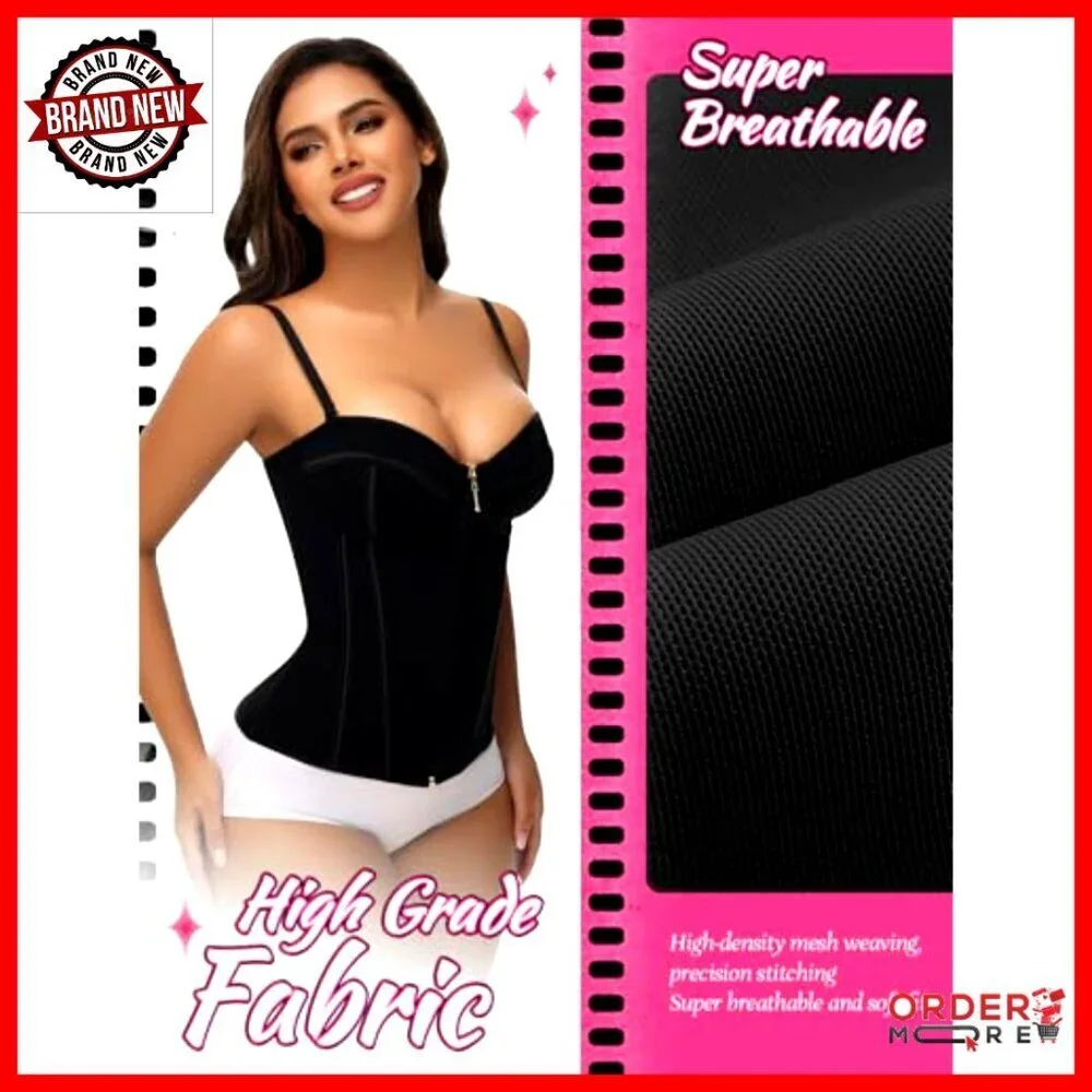 Waist Trainer Corset Tummy Control Shapewear Bustier Tank Top Adjustable Straps